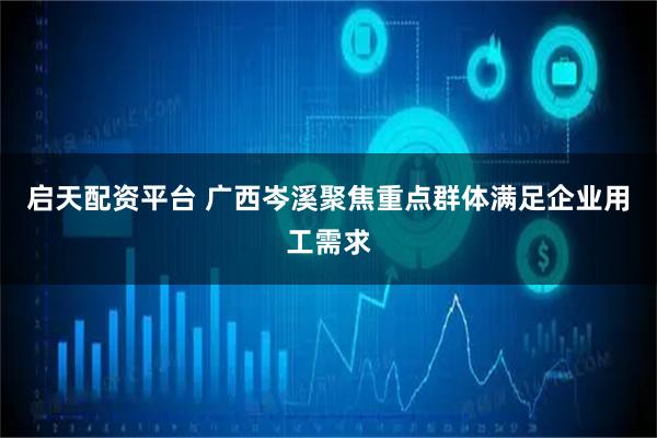 启天配资平台 广西岑溪聚焦重点群体满足企业用工需求