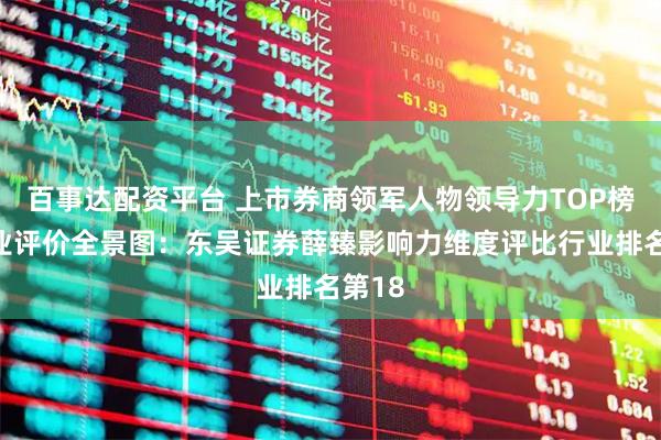 百事达配资平台 上市券商领军人物领导力TOP榜丨同业评价全景图：东吴证券薛臻影响力维度评比行业排名第18