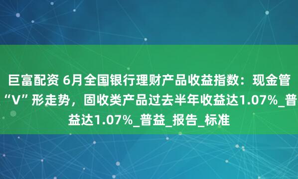 巨富配资 6月全国银行理财产品收益指数：现金管理产品收益呈“V”形走势，固收类产品过去半年收益达1.07%_普益_报告_标准